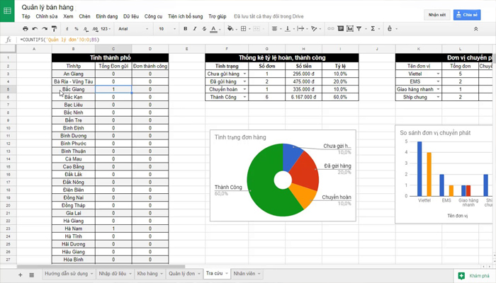 Phần mềm quản lý bán hàng bằng Excel của Chu Đình Xinh