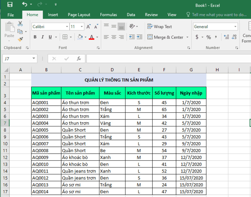 Quản lý bán hàng bằng Excel miễn phí